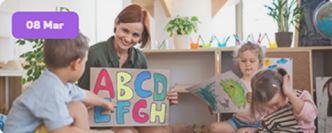 Teacher with children